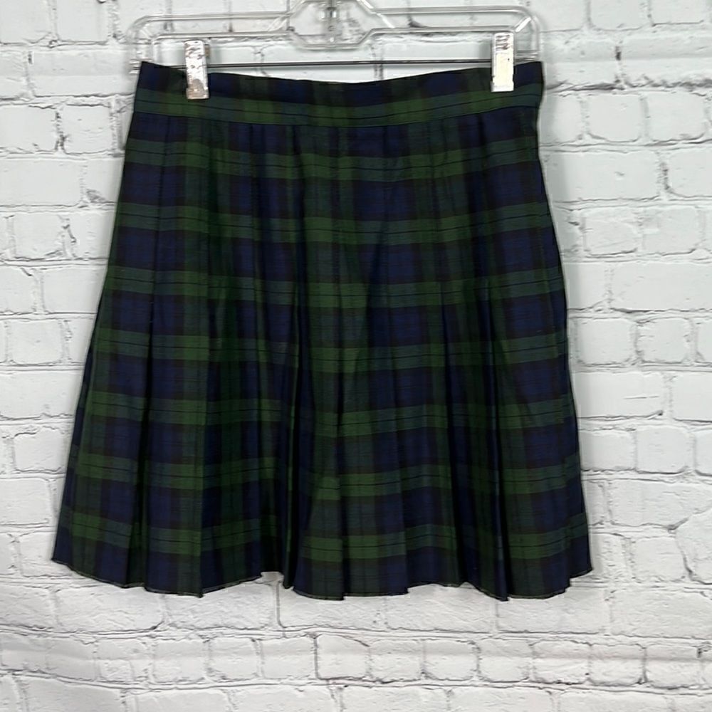 Joule Energy Vintage Black Watch plaid pleated skirt
